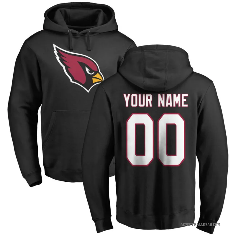 Custom Youth Black Arizona Cardinals Pro Line Logo Pullover Hoodie