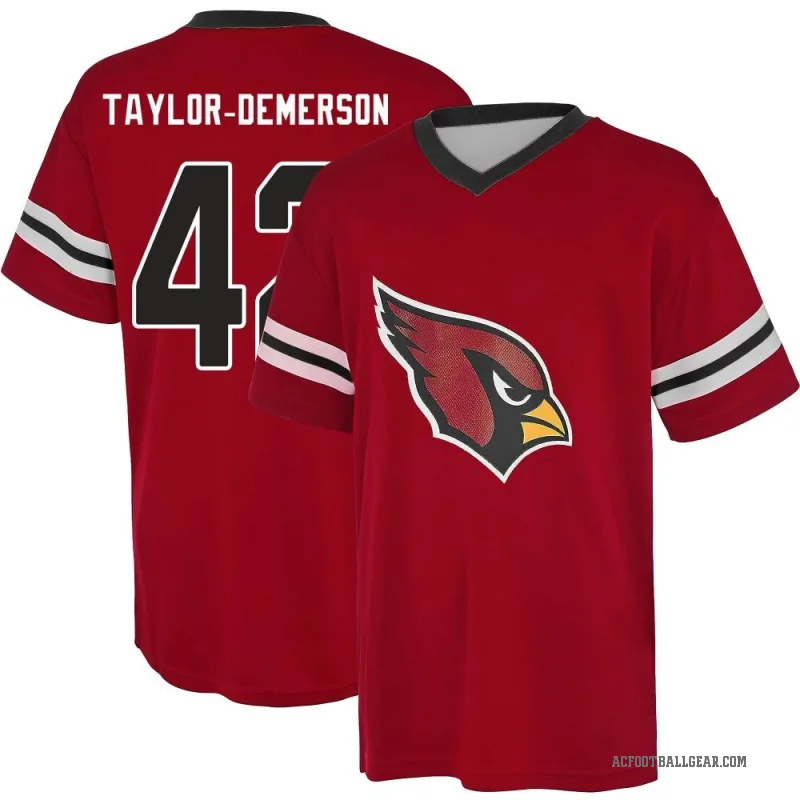 Dadrion Taylor-Demerson Men's Red Arizona Cardinals Game Day V-Neck T-Shirt