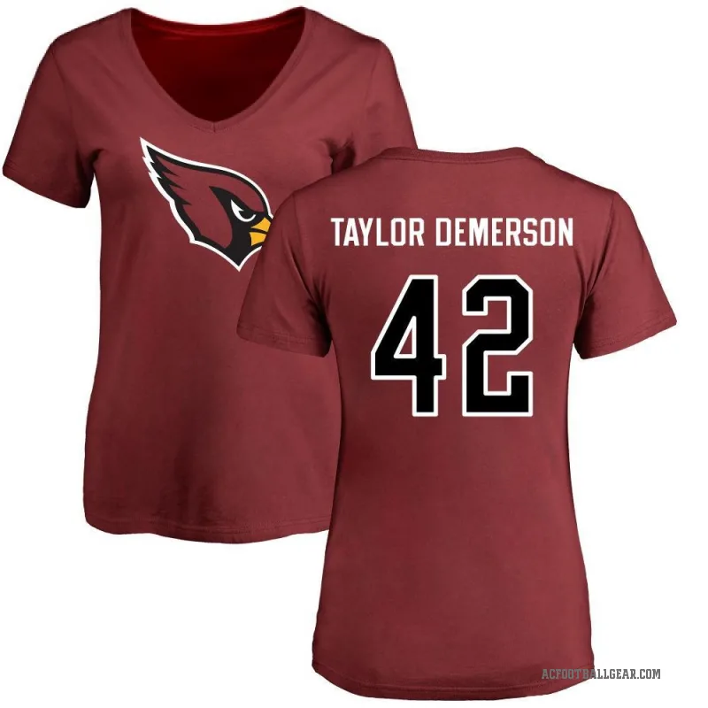 Dadrion Taylor-Demerson Women's Arizona Cardinals Logo Slim Fit T-Shirt - Maroon