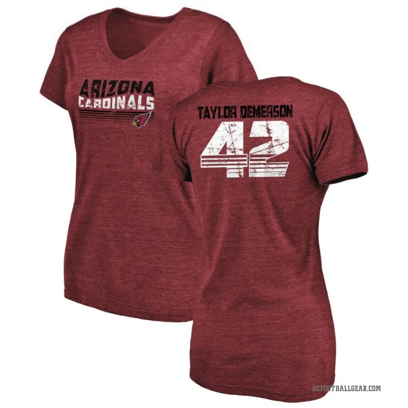 Dadrion Taylor-Demerson Women's Arizona Cardinals Retro V-Neck T-Shirt - Cardinal