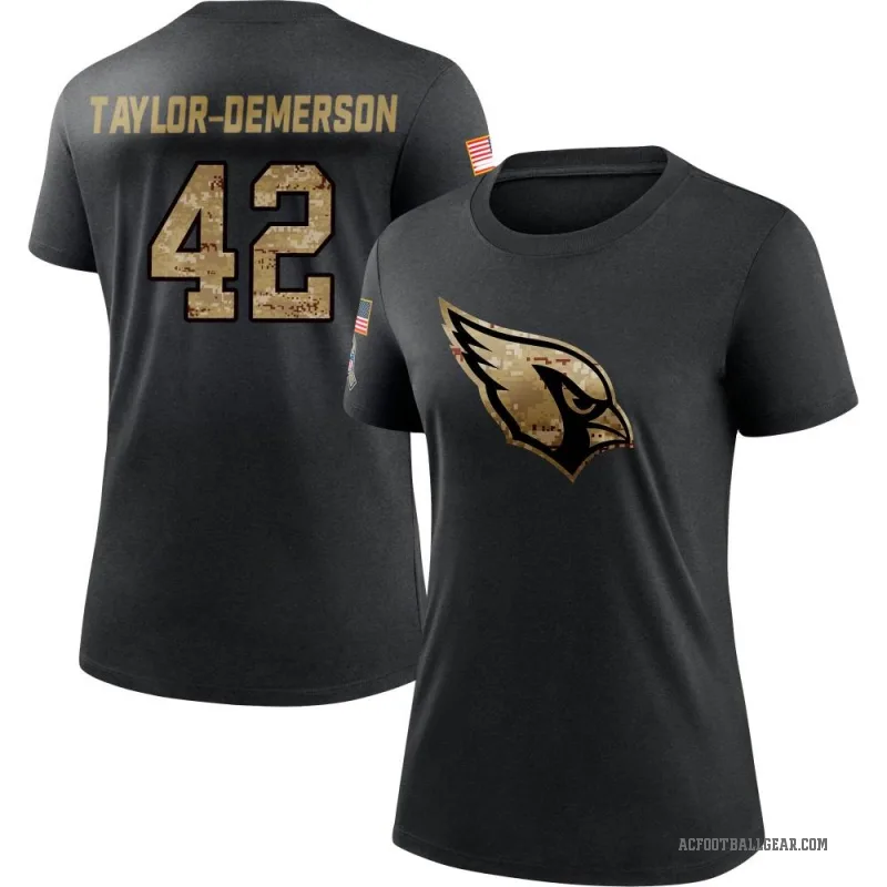 Dadrion Taylor-Demerson Women's Black Arizona Cardinals 2020 Salute To Service Performance T-Shirt