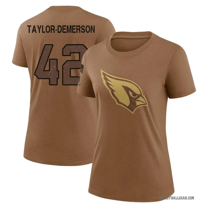 Dadrion Taylor-Demerson Women's Brown Arizona Cardinals 2023 Salute To Service Performance T-Shirt