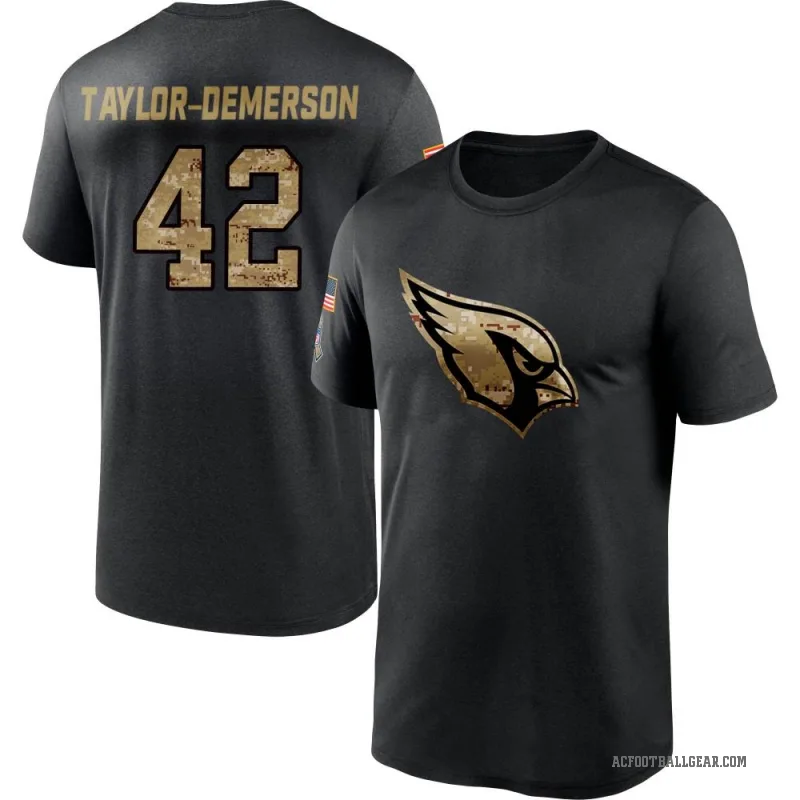 Dadrion Taylor-Demerson Youth Black Arizona Cardinals 2020 Salute To Service Performance T-Shirt
