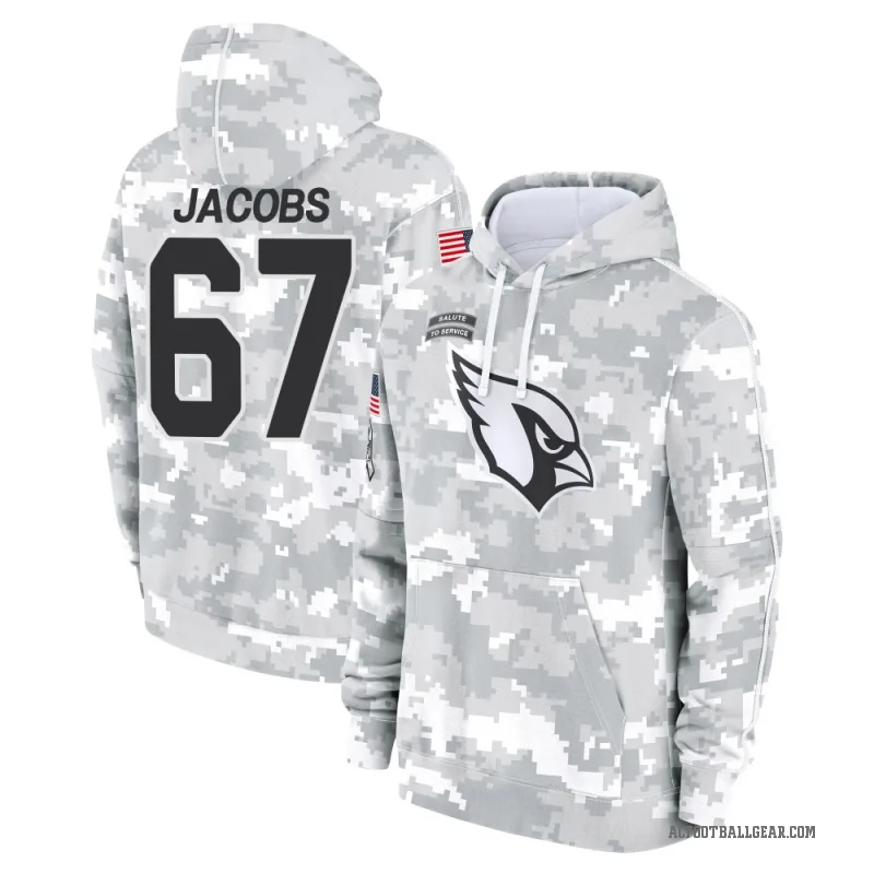 Demontrey Jacobs Men's Camo Arizona Cardinals Arctic 2024 Salute to Service Club Fleece Pullover Hoodie