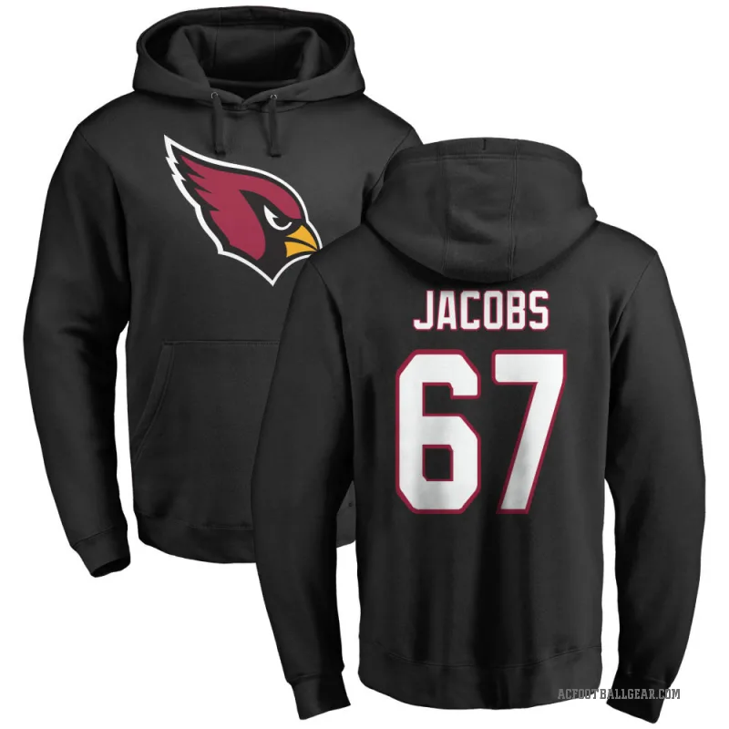 Demontrey Jacobs Youth Black Arizona Cardinals Pro Line Logo Pullover Hoodie
