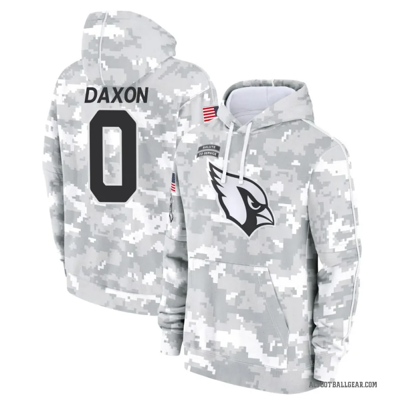 Denzel Daxon Men's Camo Arizona Cardinals Arctic 2024 Salute to Service Club Fleece Pullover Hoodie
