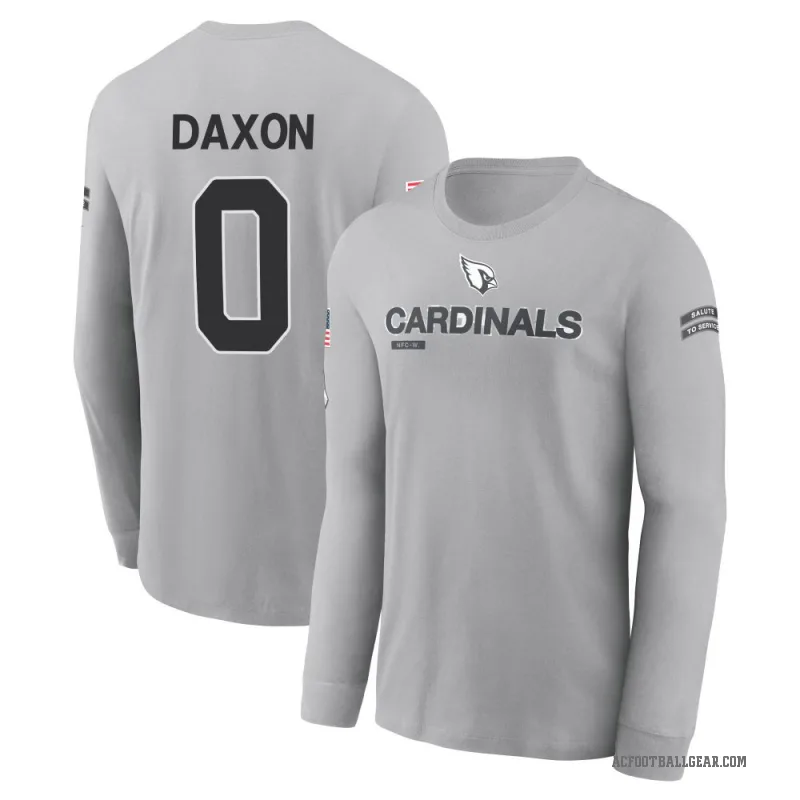 Denzel Daxon Men's Gray Arizona Cardinals 2024 Salute to Service Long Sleeve T-Shirt