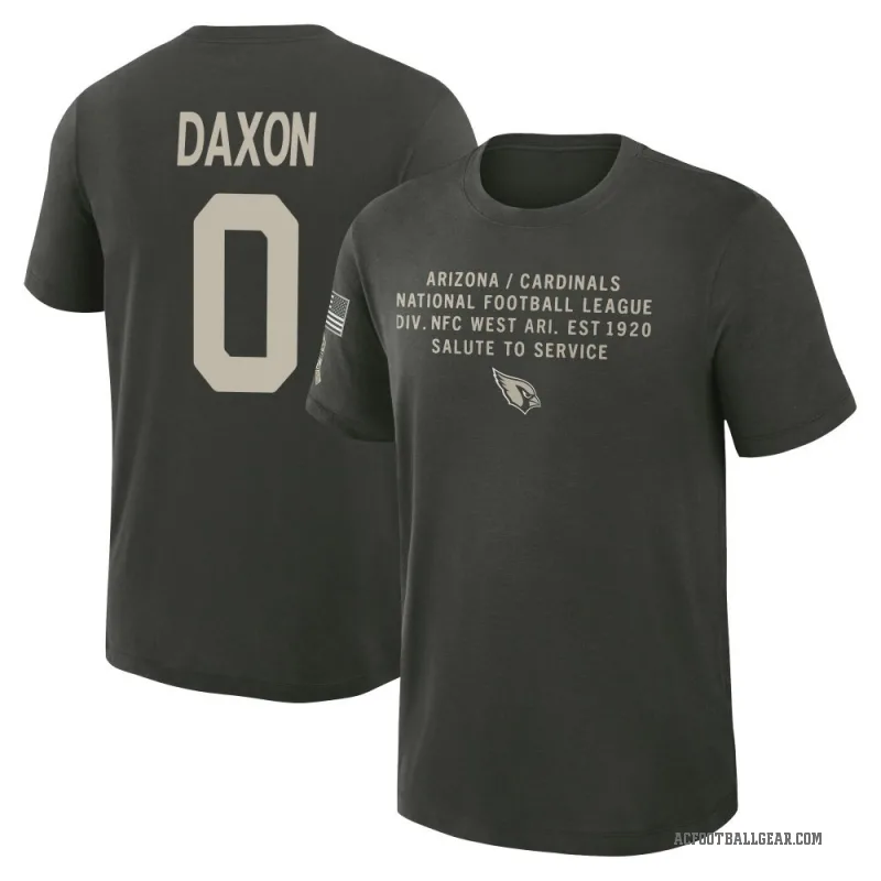 Denzel Daxon Men's Green Arizona Cardinals Dark/ 2025 Salute to Service Sideline Slub T-Shirt