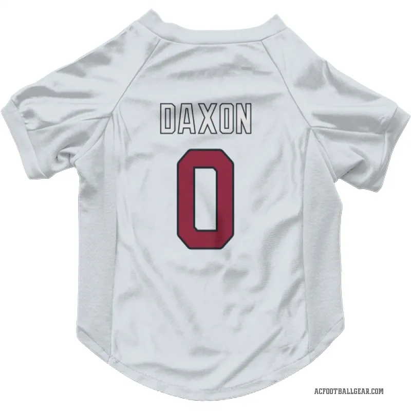 Denzel Daxon  White Arizona Cardinals  Cat & Dog Pet Jersey