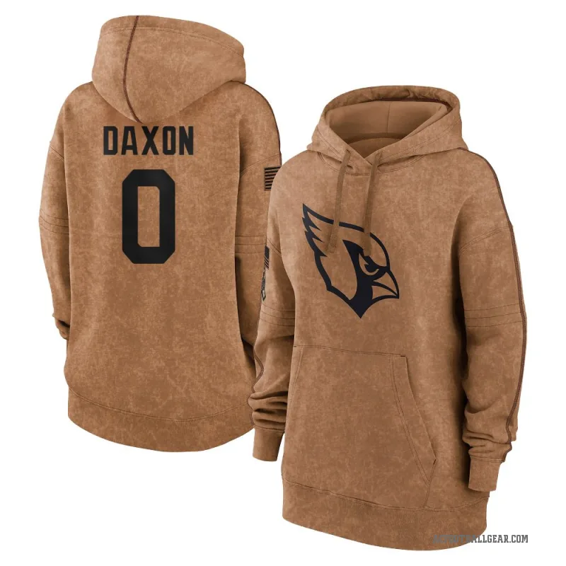 Denzel Daxon Women's Brown Arizona Cardinals 2023 Salute To Service Pullover Hoodie