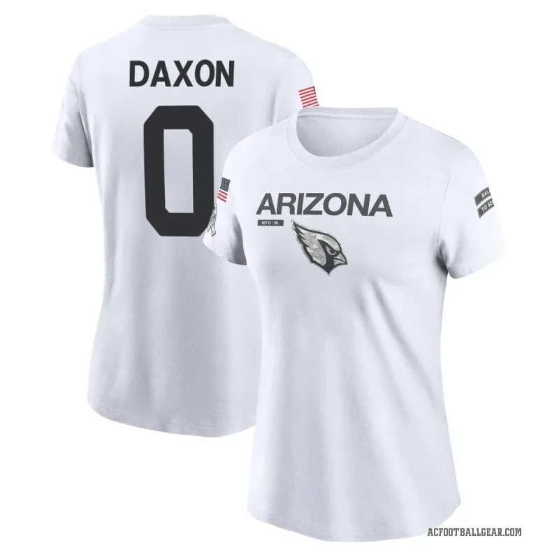 Denzel Daxon Women's White Arizona Cardinals 2024 Salute to Service Performance T-Shirt