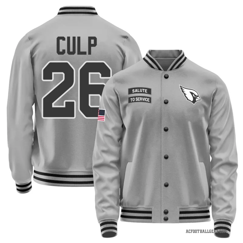 Elijah Culp Men's Gray Arizona Cardinals Salute to Service Performance Jacket
