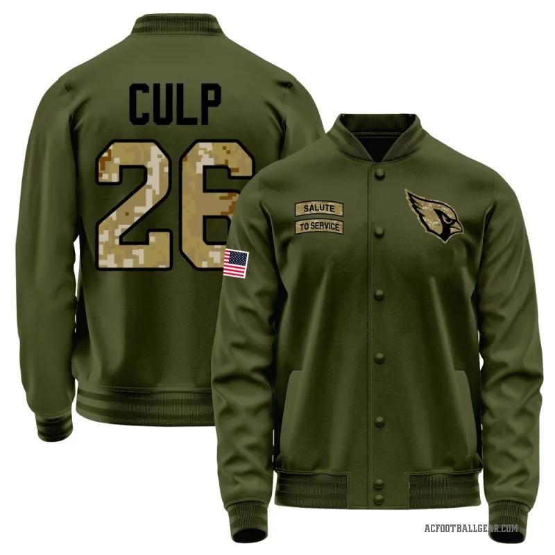 Elijah Culp Men's Olive Arizona Cardinals Salute to Service Sideline Performance Jacket