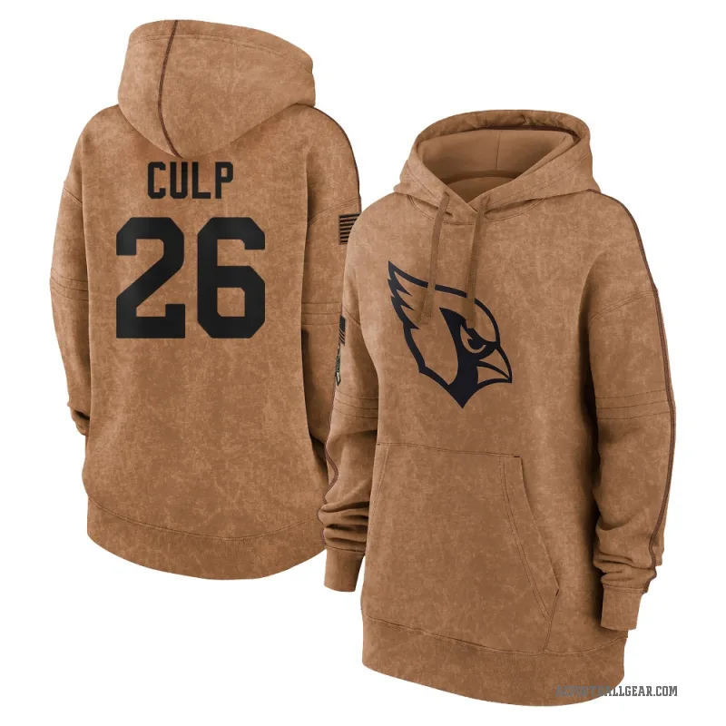 Elijah Culp Women's Brown Arizona Cardinals 2023 Salute To Service Pullover Hoodie