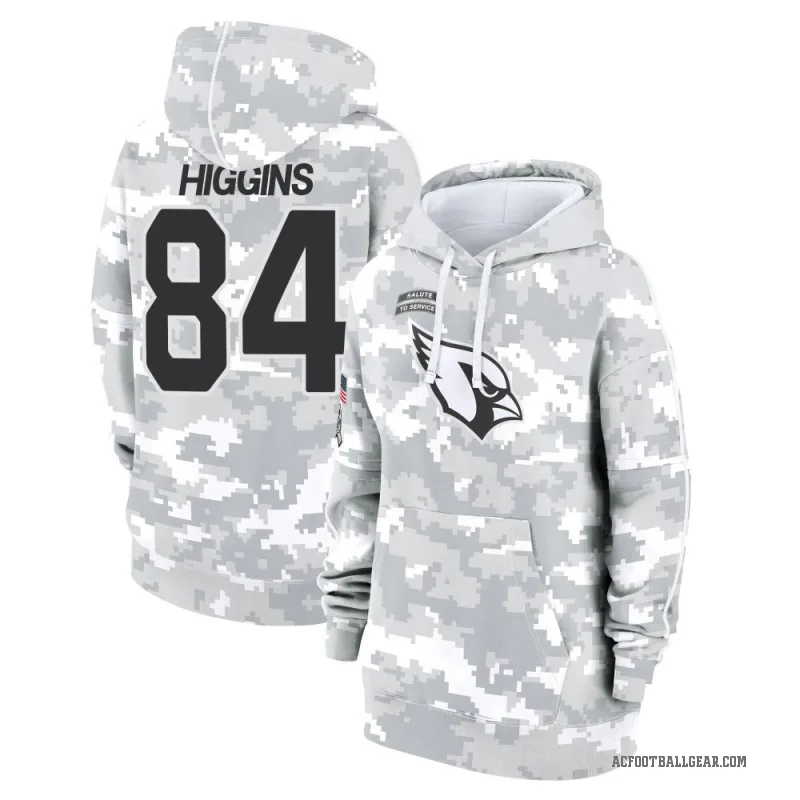 Elijah Higgins Women's Camo Arizona Cardinals Arctic 2024 Salute to Service Club Fleece Pullover Hoodie