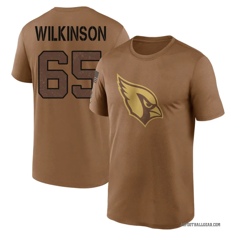 Elijah Wilkinson Men's Brown Arizona Cardinals 2023 Salute To Service Performance T-Shirt