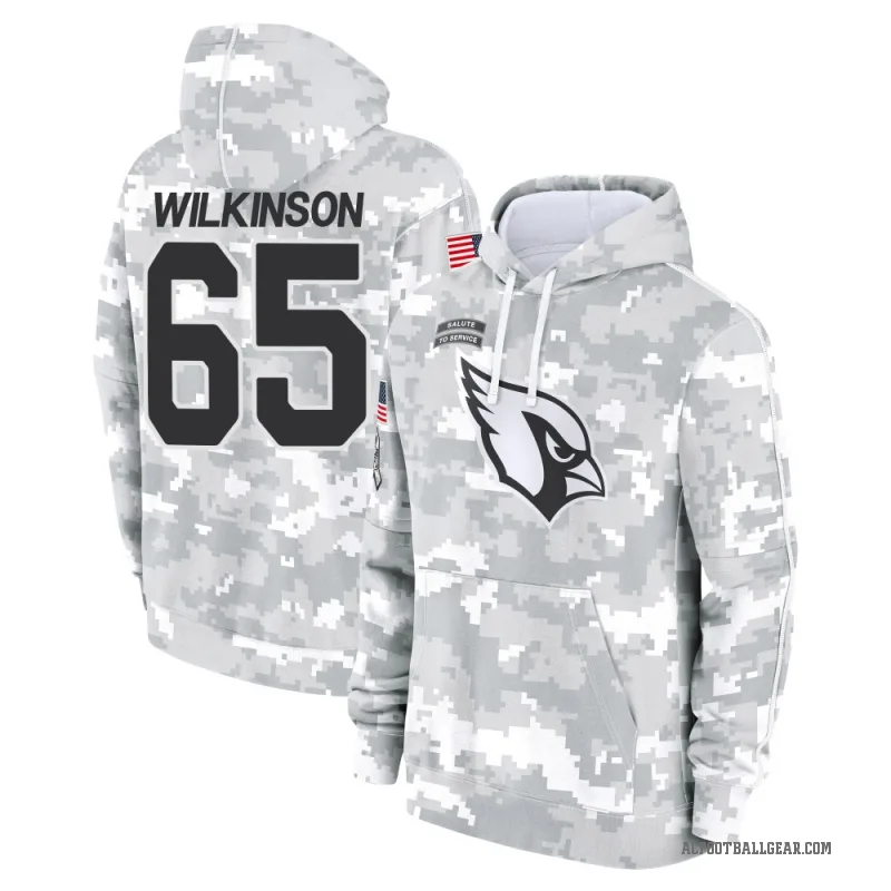Elijah Wilkinson Men's Camo Arizona Cardinals Arctic 2024 Salute to Service Club Fleece Pullover Hoodie