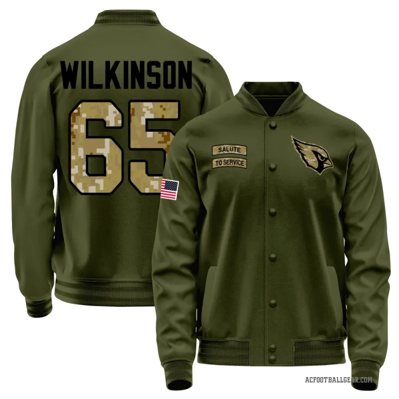 Elijah Wilkinson Men's Olive Arizona Cardinals Salute to Service Sideline Performance Jacket