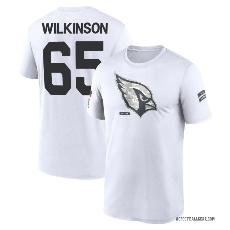 Elijah Wilkinson Youth White Arizona Cardinals 2024 Salute to Service Performance T-Shirt