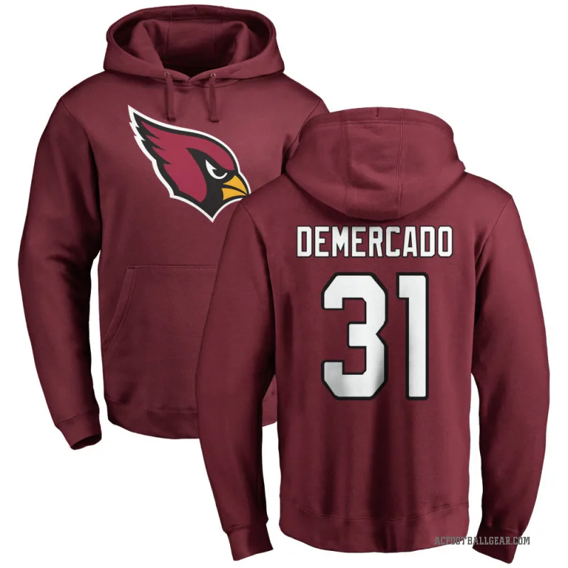 Emari Demercado Men's Arizona Cardinals Pro Line Maroon Logo Pullover Hoodie