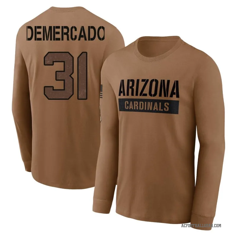 Emari Demercado Men's Brown Arizona Cardinals 2023 Salute To Service Long Sleeve T-Shirt