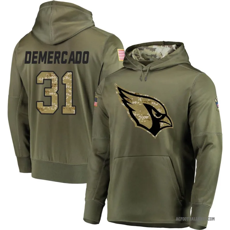Emari Demercado Men's Olive Arizona Cardinals Salute to Service Pullover Hoodie