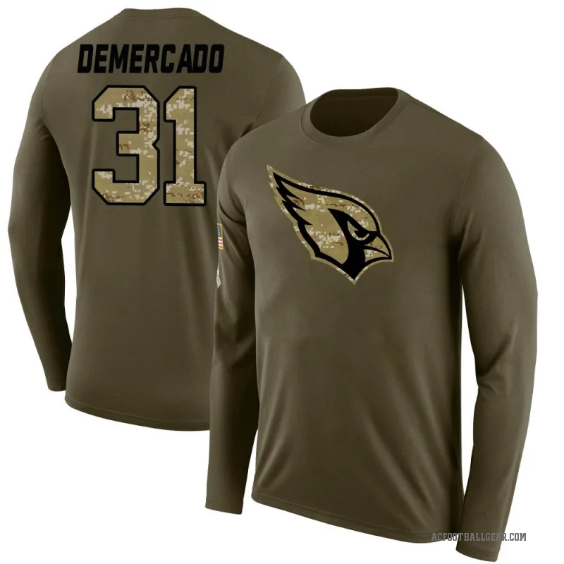 Emari Demercado Men's Olive Arizona Cardinals Salute to Service Sideline Long Sleeve T-Shirt