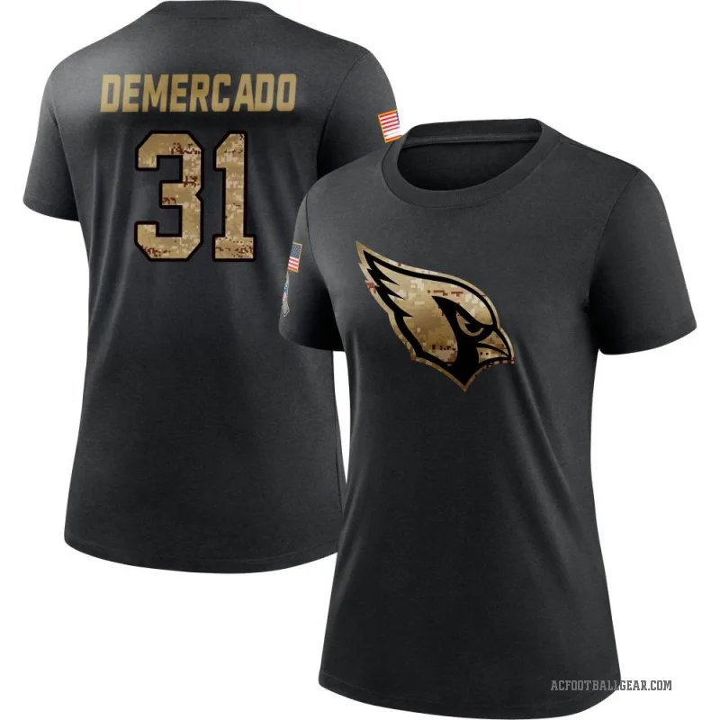 Emari Demercado Women's Black Arizona Cardinals 2020 Salute To Service Performance T-Shirt