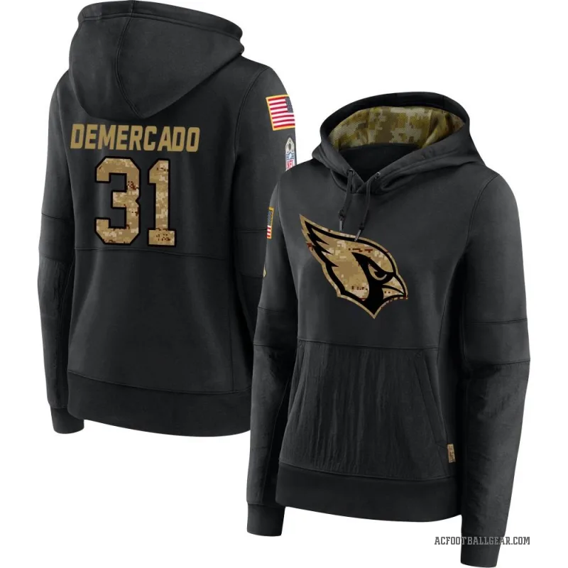Emari Demercado Women's Black Arizona Cardinals 2020 Salute to Service Sideline Performance Pullover Hoodie
