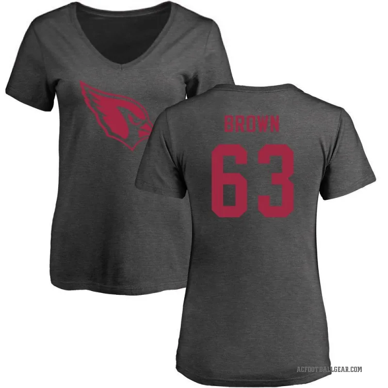 Evan Brown Women's Brown Arizona Cardinals One Color T-Shirt - Ash