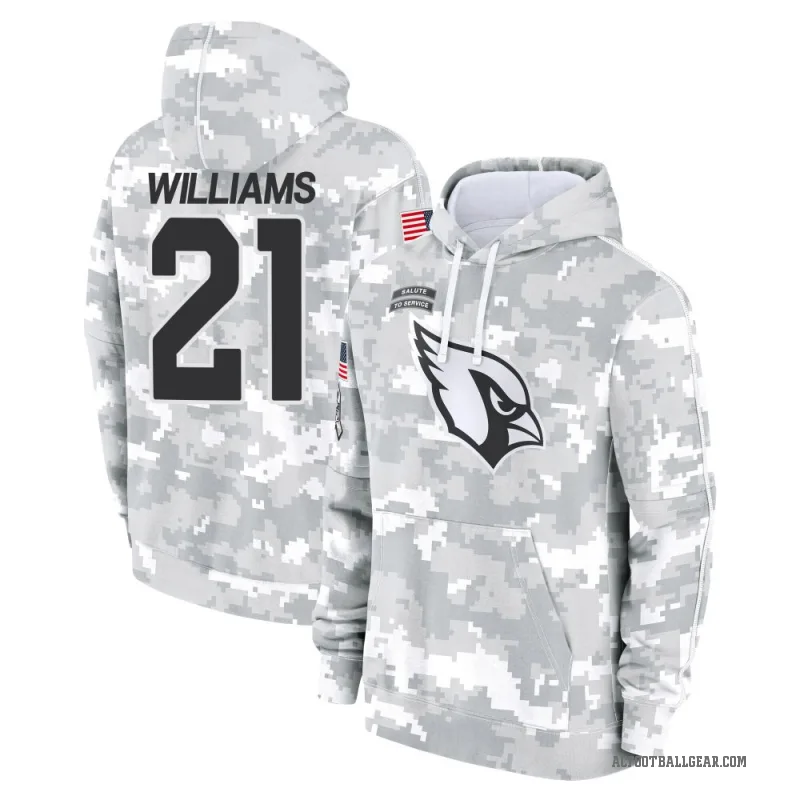 Garrett Williams Men's Camo Arizona Cardinals Arctic 2024 Salute to Service Club Fleece Pullover Hoodie
