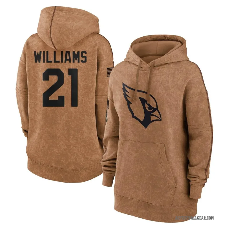 Garrett Williams Women's Brown Arizona Cardinals 2023 Salute To Service Pullover Hoodie