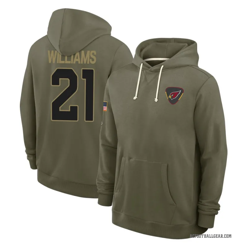 Garrett Williams Youth Olive Arizona Cardinals 2025 Salute to Service Hoodie