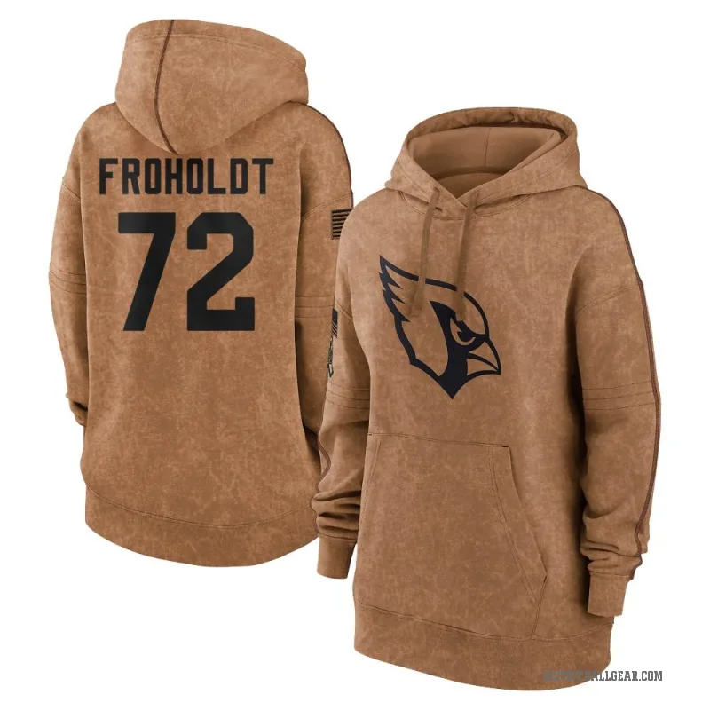 Hjalte Froholdt Women's Brown Arizona Cardinals 2023 Salute To Service Pullover Hoodie