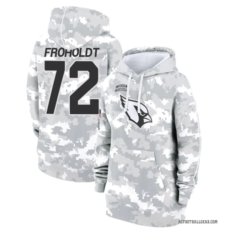 Hjalte Froholdt Women's Camo Arizona Cardinals Arctic 2024 Salute to Service Club Fleece Pullover Hoodie