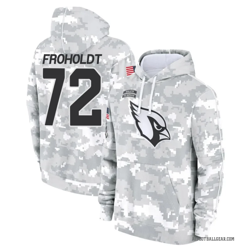 Hjalte Froholdt Youth Camo Arizona Cardinals Arctic 2024 Salute to Service Club Fleece Pullover Hoodie