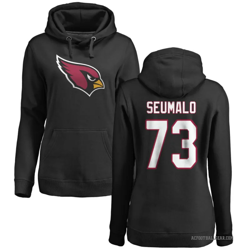 Isaac Seumalo Women's Black Arizona Cardinals Pro Line Logo Pullover Hoodie