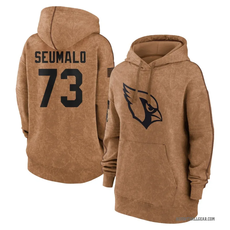 Isaac Seumalo Women's Brown Arizona Cardinals 2023 Salute To Service Pullover Hoodie