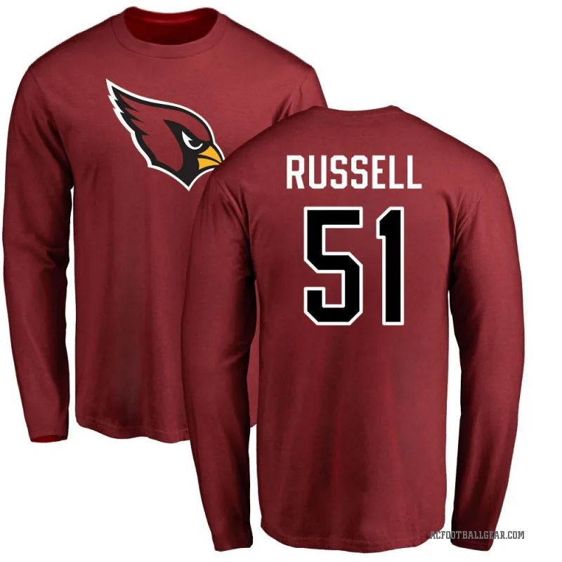 J.J. Russell Men's Arizona Cardinals Logo Long Sleeve T-Shirt - Maroon
