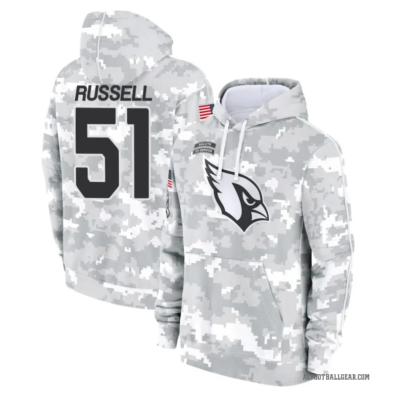 J.J. Russell Men's Camo Arizona Cardinals Arctic 2024 Salute to Service Club Fleece Pullover Hoodie
