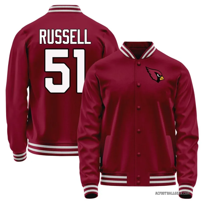 J.J. Russell Youth Red Arizona Cardinals Full-Snap Jacket