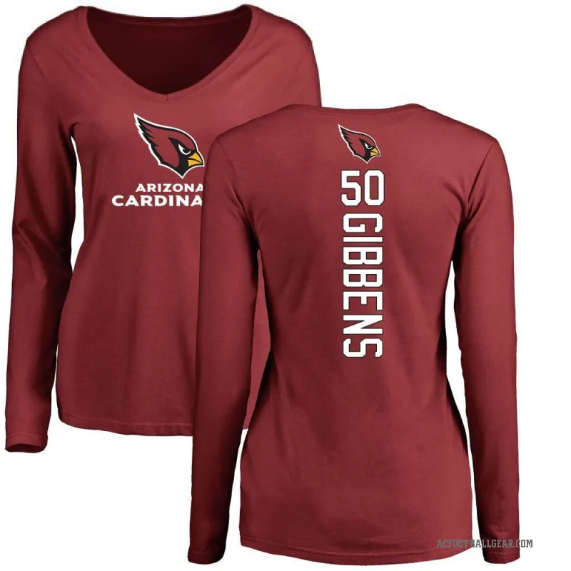Jack Gibbens Women's Arizona Cardinals Backer Slim Fit Long Sleeve T-Shirt - Maroon
