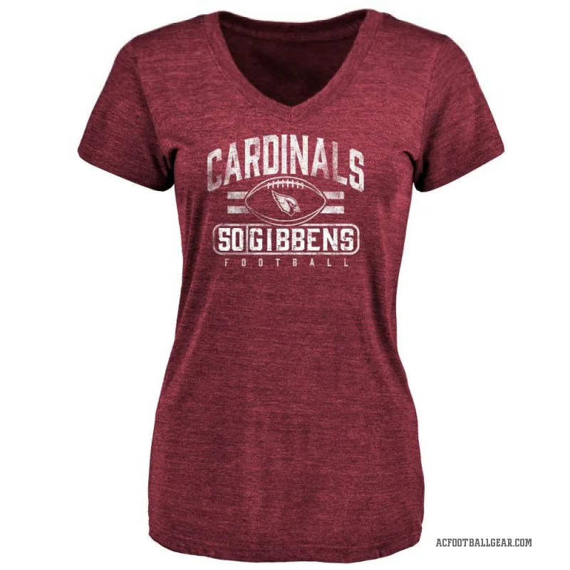Jack Gibbens Women's Arizona Cardinals Flanker T-Shirt - Maroon