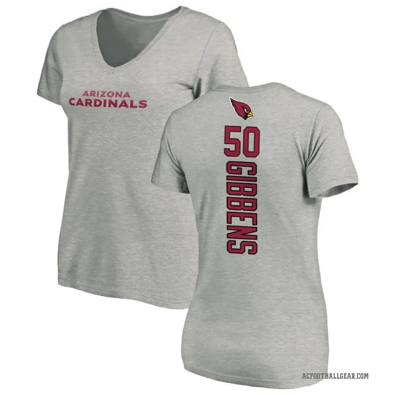 Jack Gibbens Women's Ash Arizona Cardinals Backer V-Neck T-Shirt -