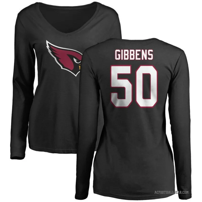 Jack Gibbens Women's Black Arizona Cardinals Logo Slim Fit Long Sleeve T-Shirt -
