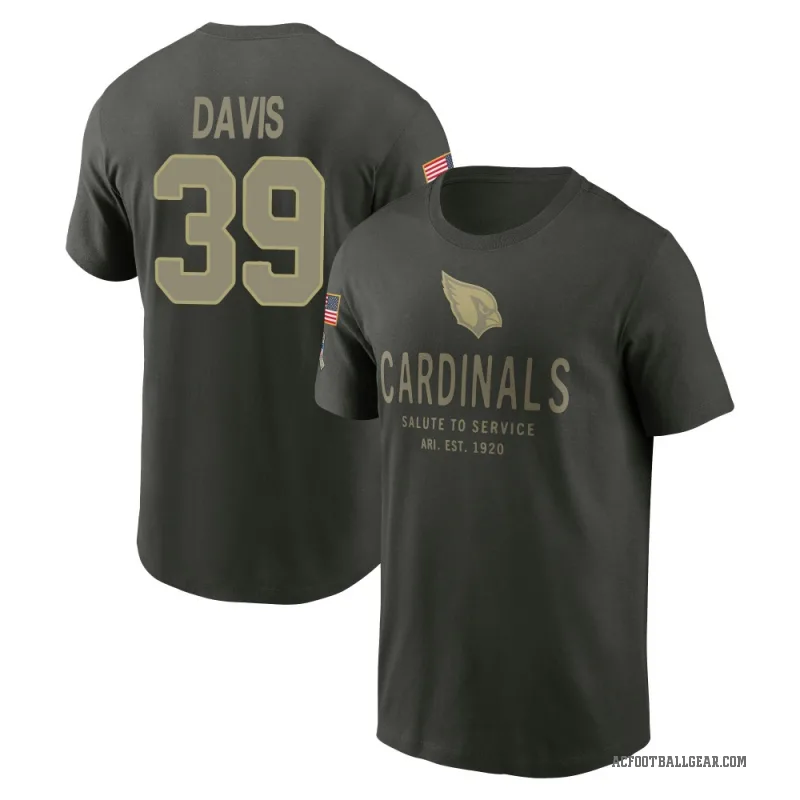 Jaden Davis Men's Green Arizona Cardinals Forest/ 2025 Salute to Service Sideline Primary Edge T-Shirt