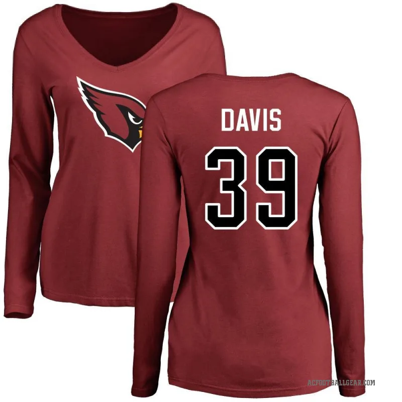 Jaden Davis Women's Arizona Cardinals Logo Slim Fit Long Sleeve T-Shirt - Maroon