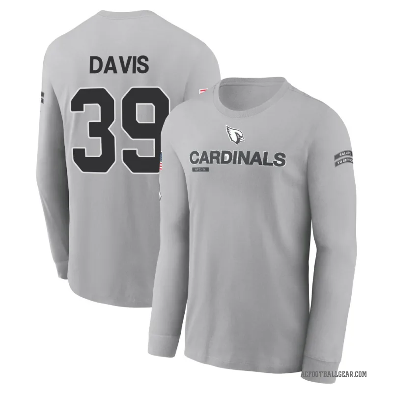 Jaden Davis Youth Gray Arizona Cardinals 2024 Salute to Service Long Sleeve T-Shirt