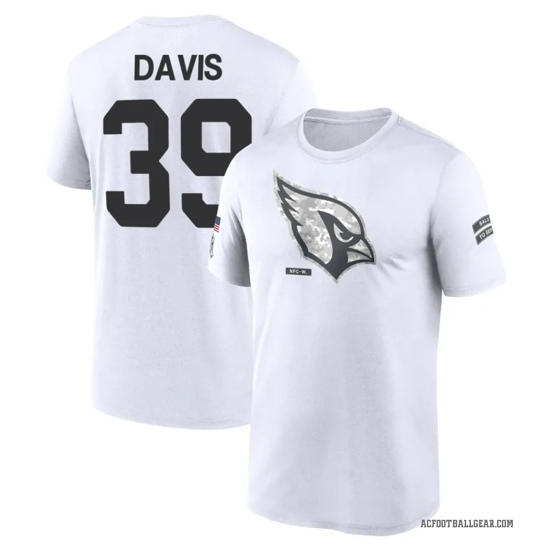 Jaden Davis Youth White Arizona Cardinals 2024 Salute to Service Performance T-Shirt