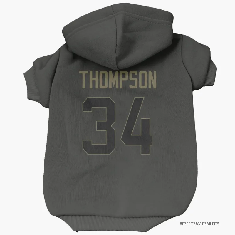 Jalen Thompson  Black Arizona Cardinals  Service Cat & Dog Pet Hoodie